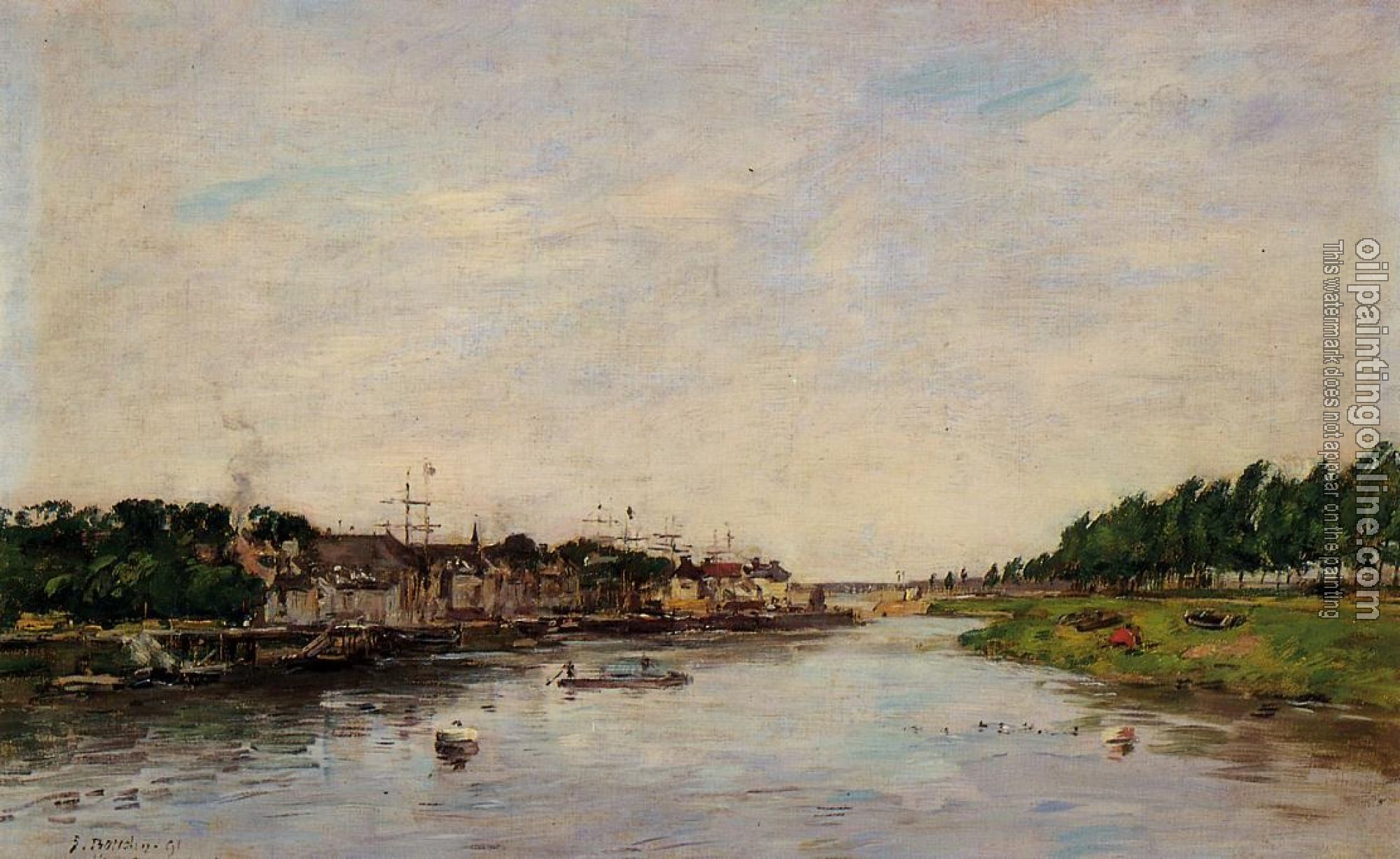 Boudin, Eugene - Entrance to the Port of Saint-Valery-sur-Somme